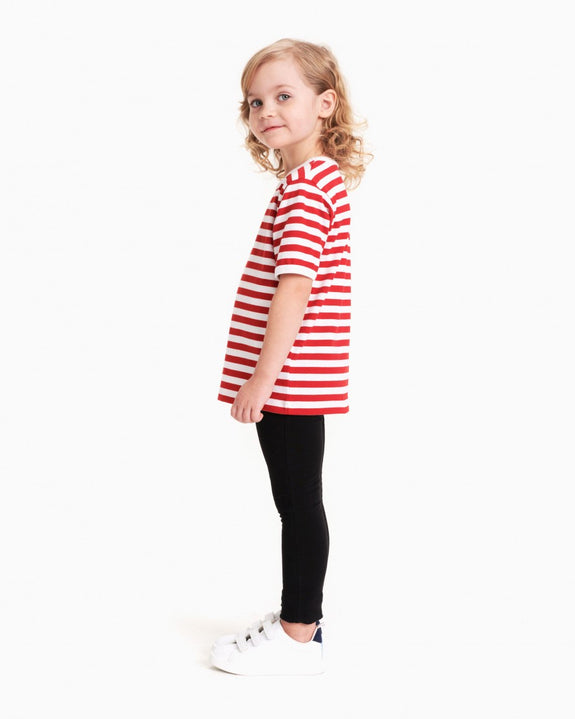 Lasten Lyhythiha T-Shirt White/Red