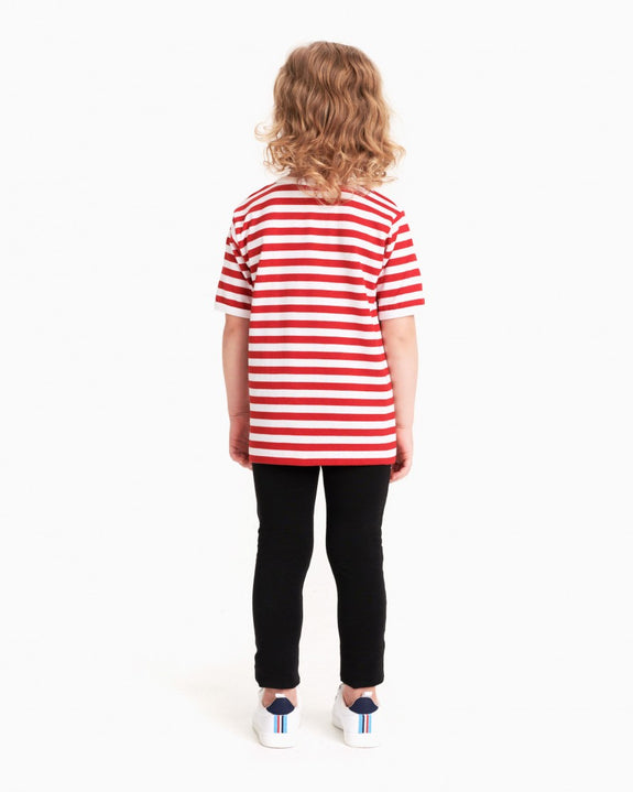 Lasten Lyhythiha T-Shirt White/Red
