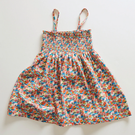 Smocked Dress Gardenia Intense Flower