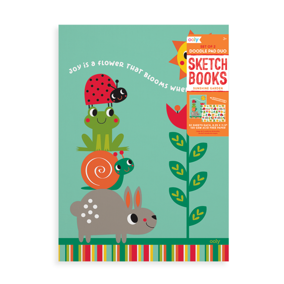 Sunshine Garden Doodle Pad Duo Sketchbooks - Set Of 2