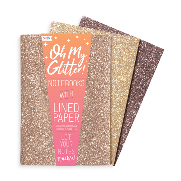 Oh My Glitter Notebooks - Gold