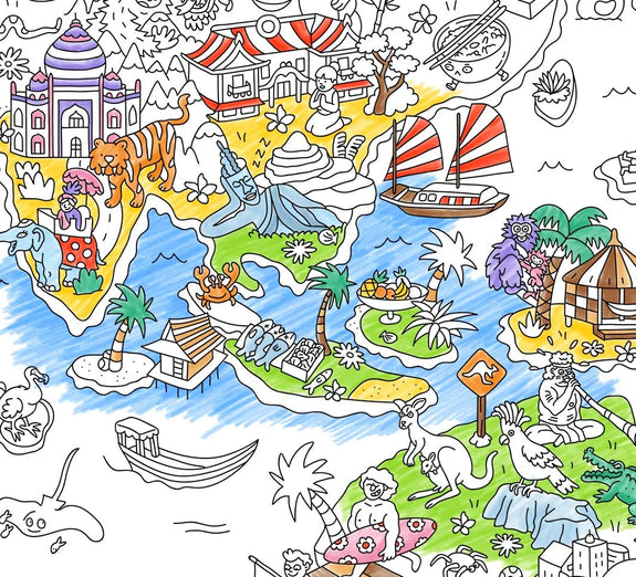 Giant Coloring Poster - Atlas