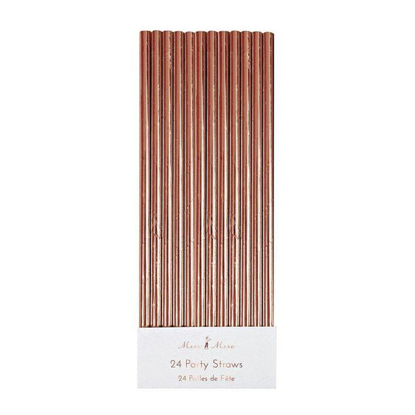 Rose Gold Foil Party Straws