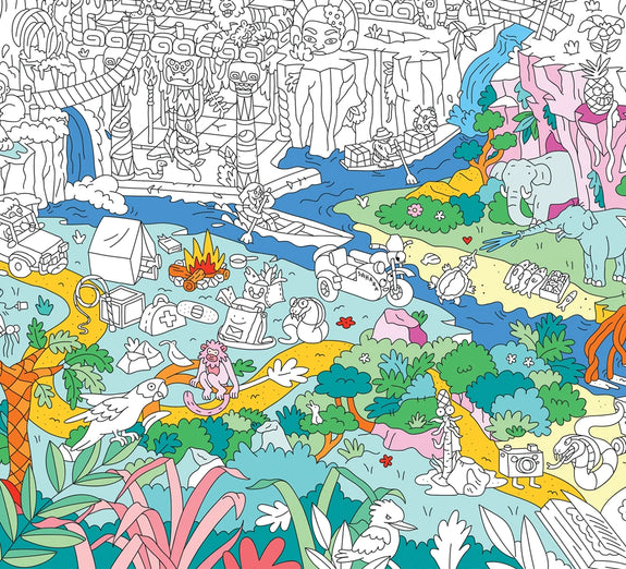 Giant Coloring Poster - Jungle