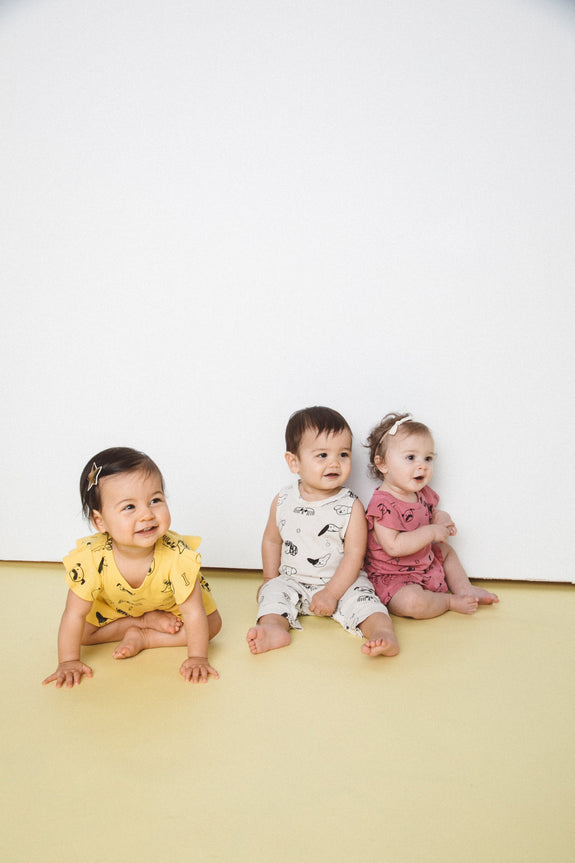 Kira Dog Tank Romper Natural