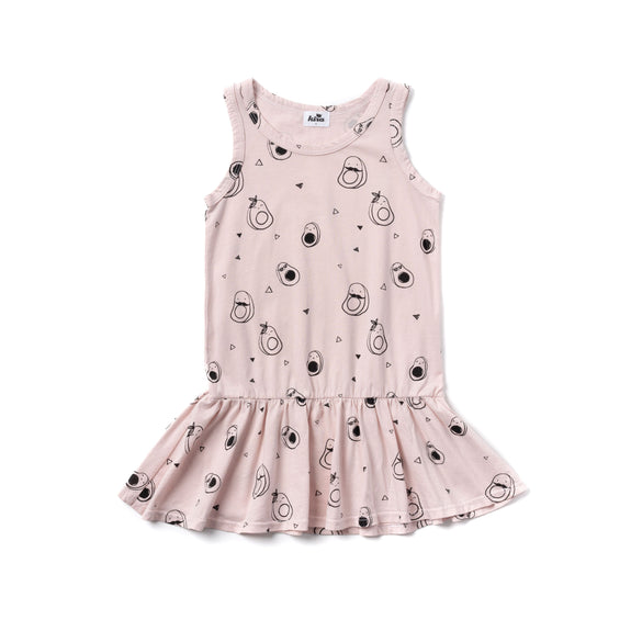 Kira Avocado Tank Ruffle Dress Pink