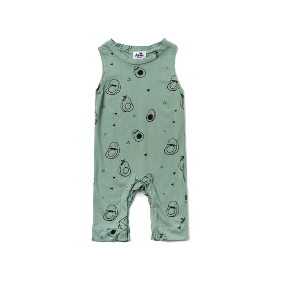Kira Avocado Tank Romper Celadon