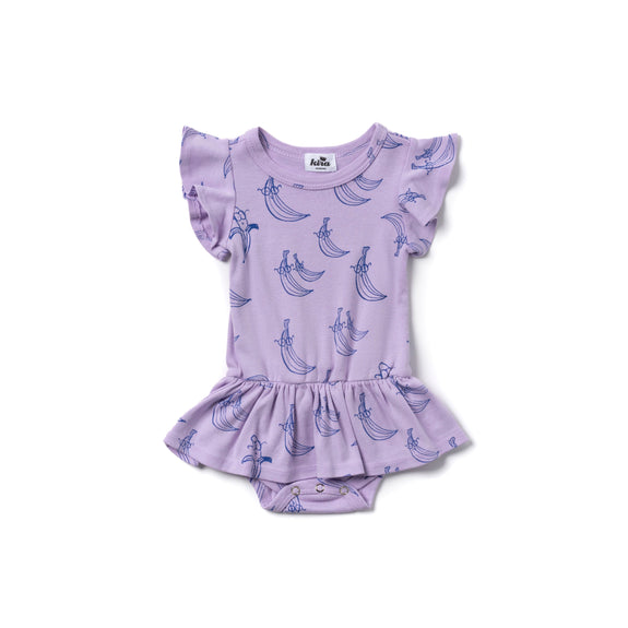 Kira Banana Dress Onesie Violet