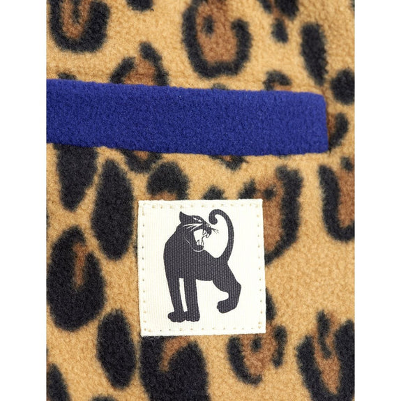 Leopard Fleece Trousers (Beige)