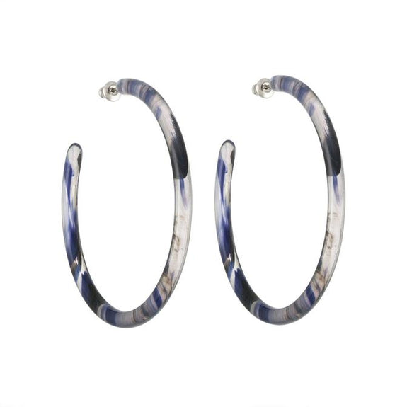 Large Hoops in Navy