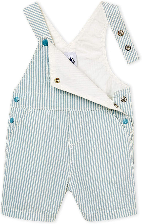 Seersucker Striped Overall
