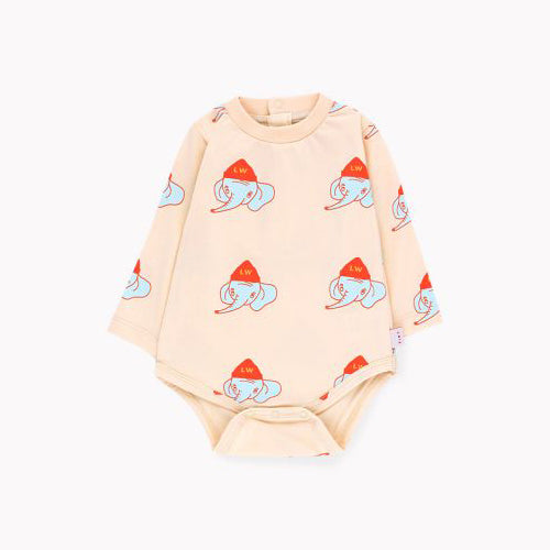 Luckyphant LS Onesie Cream/Mint