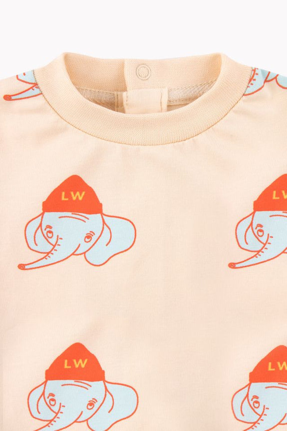 Luckyphant LS Onesie Cream/Mint