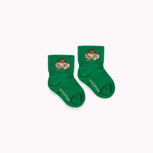 Luckyphant Medium-Length Socks Green/Sand