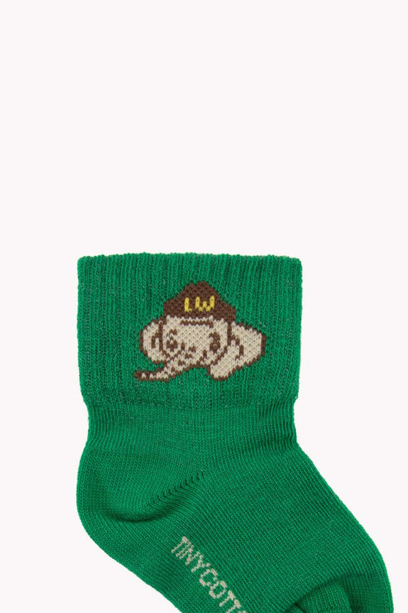 Luckyphant Medium-Length Socks Green/Sand