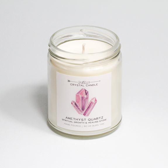 Amethyst Crystal Candle - Spiritual Growth & Healing