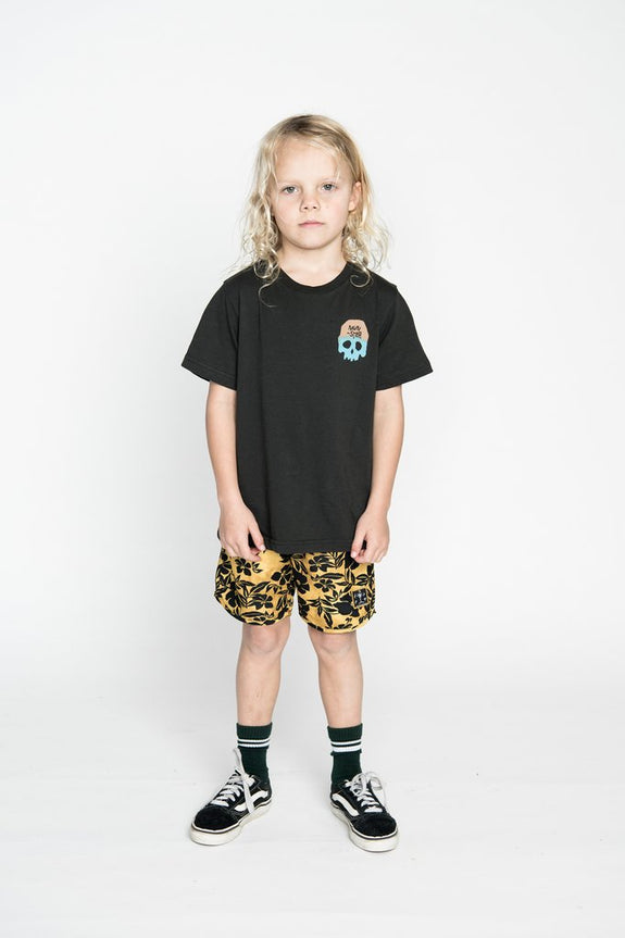 Skull Biscuis Board Shorts - Mustard