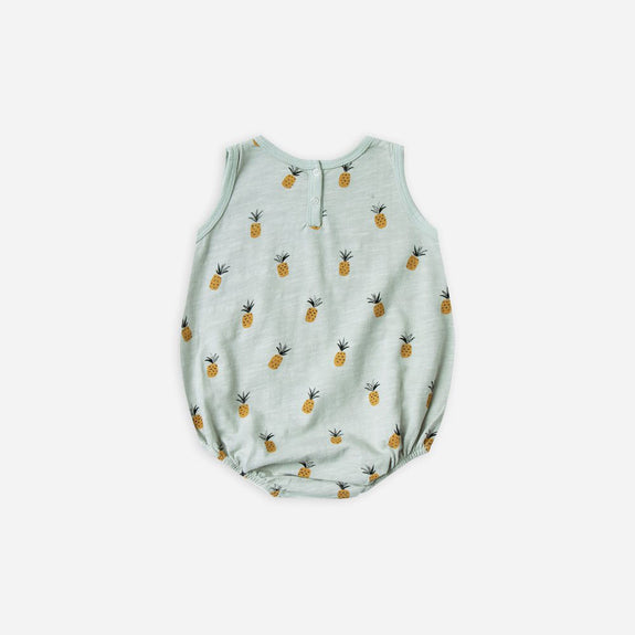 Rylee Pineapples Bubble Onesie Seafoam