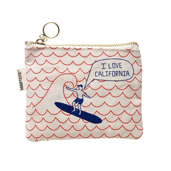 California Coin Purse - Red/Blue