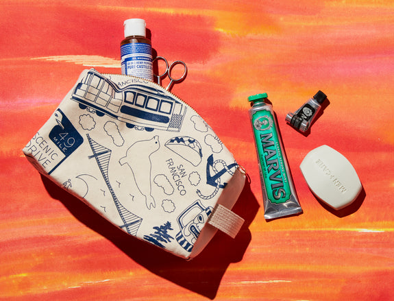 Los Angeles Dopp Kit Denim