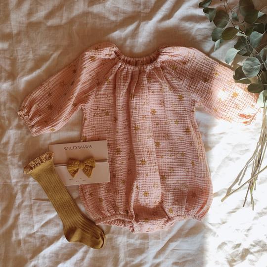 Wilder Bubble Onesie - Soft Pink