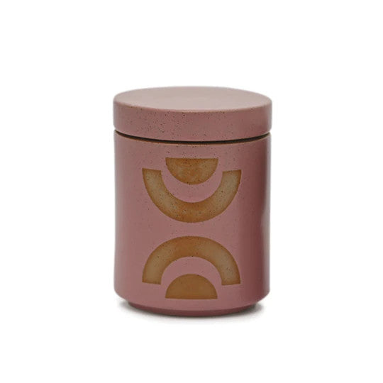 Form Mauve Pink Glazed Ceramic Candle - Mandarin Mango