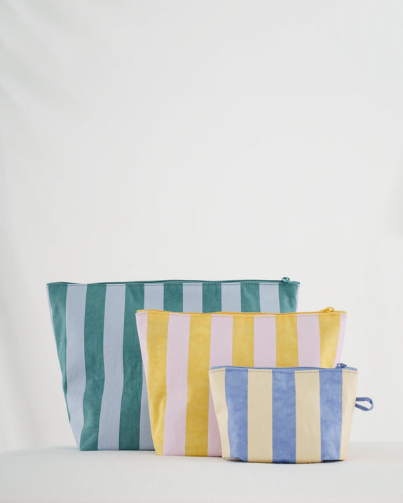 Go Pouch Set Pastel Stripes