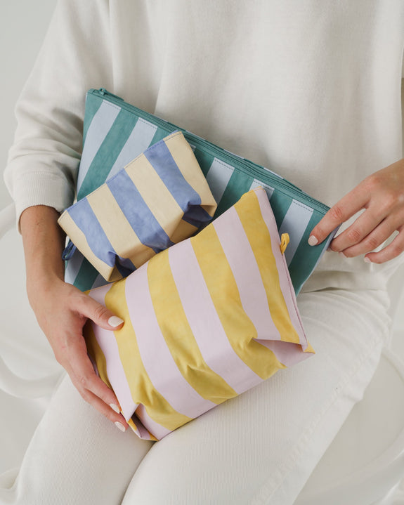 Go Pouch Set Pastel Stripes