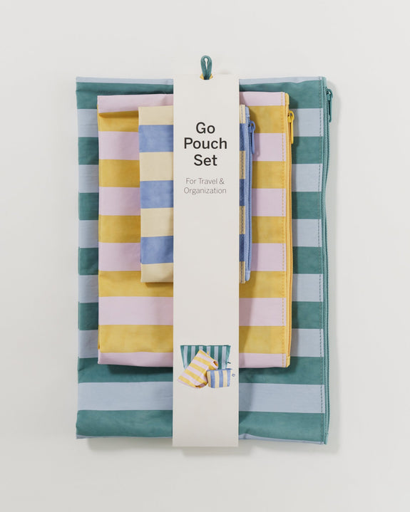 Go Pouch Set Pastel Stripes