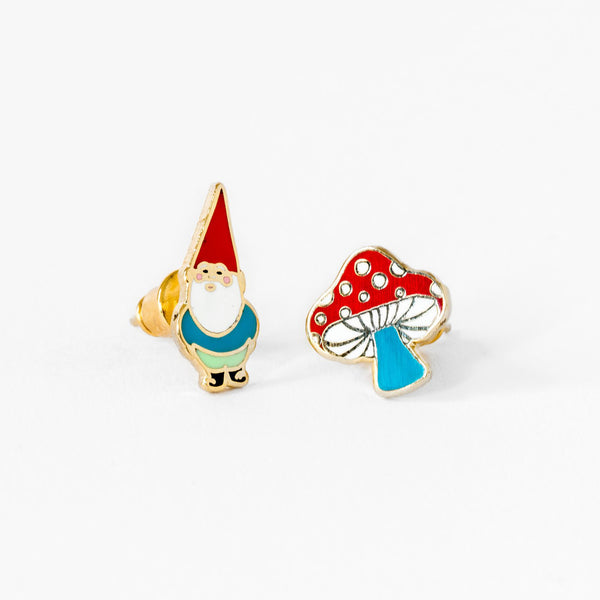 Gnome & Mushroom Earrings