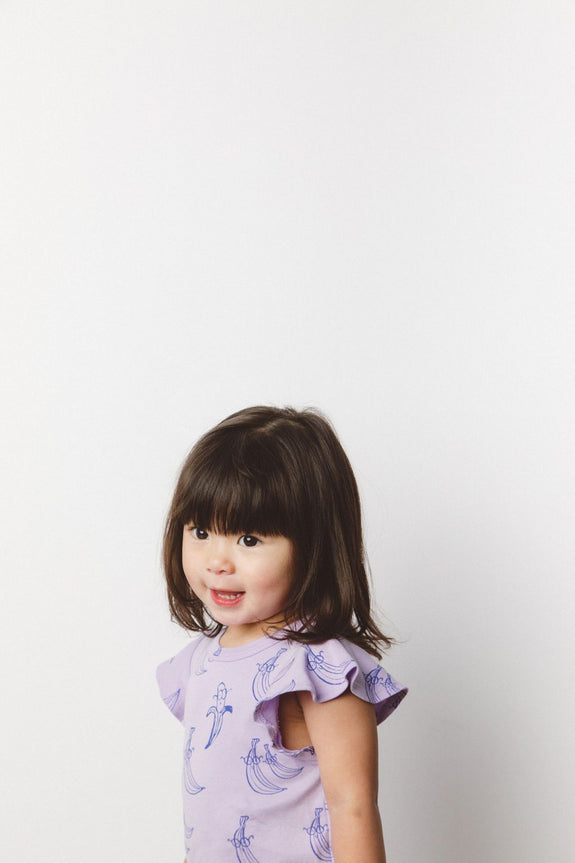 Kira Banana Dress Onesie Violet