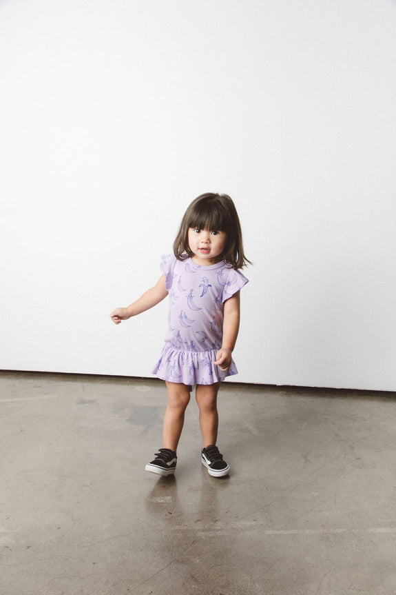 Kira Banana Dress Onesie Violet