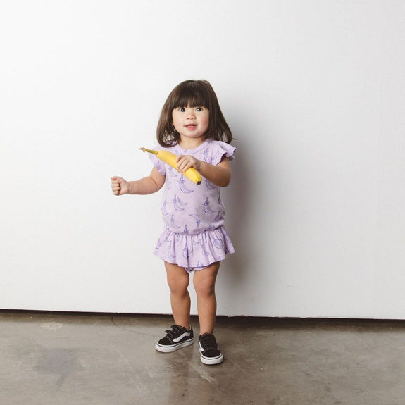Kira Banana Dress Onesie Violet