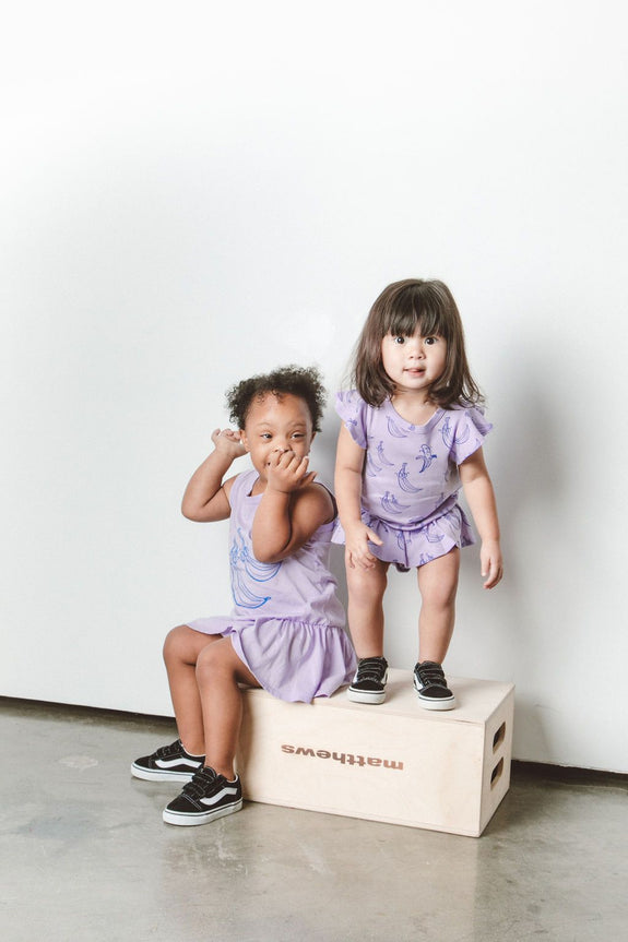 Kira Banana Dress Onesie Violet