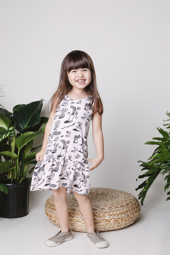 Kira Plants Tank Ruffle Dress Pink