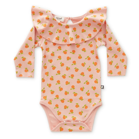 Ruffle Collar Onesie Clementines