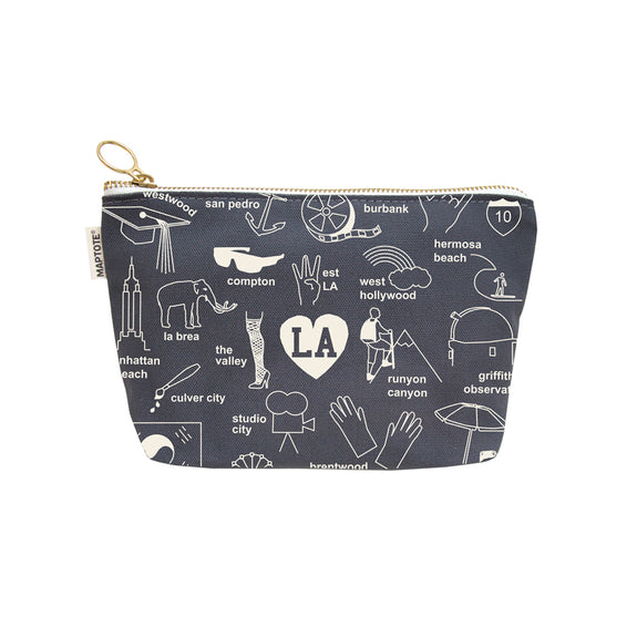 Los Angeles Zipped Pouch (Gray)