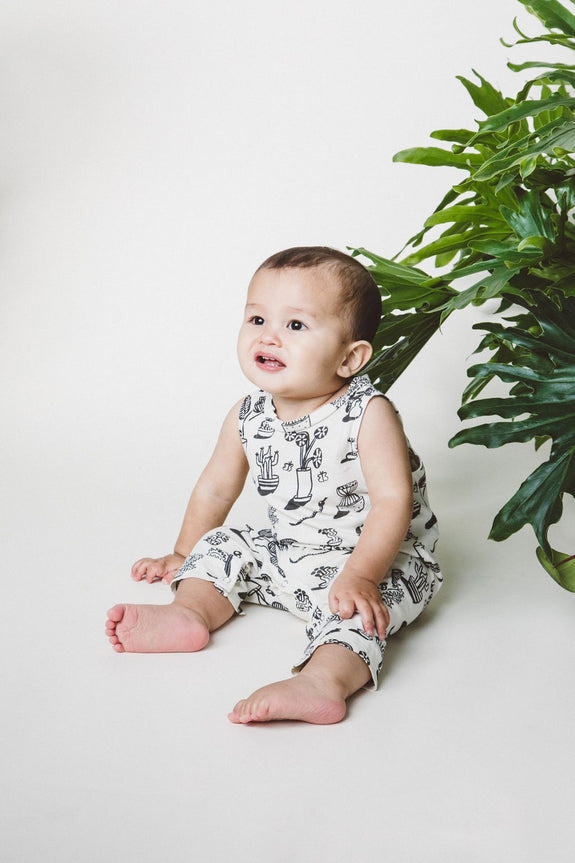 Kira Plants Tank Romper Natural