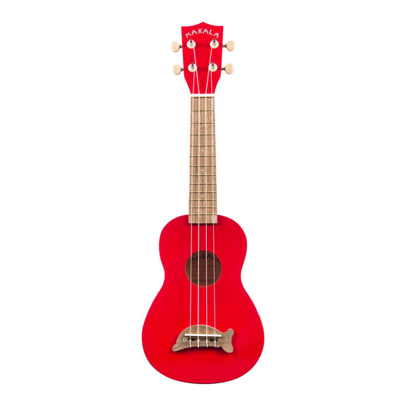 Makala Dolphin Soprano Ukulele - Candy Apple Red