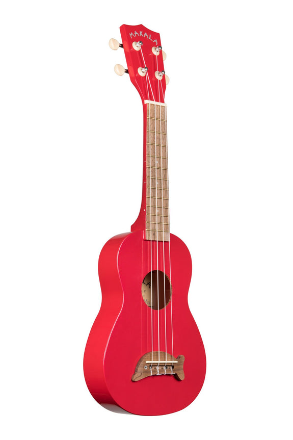Makala Dolphin Soprano Ukulele - Candy Apple Red