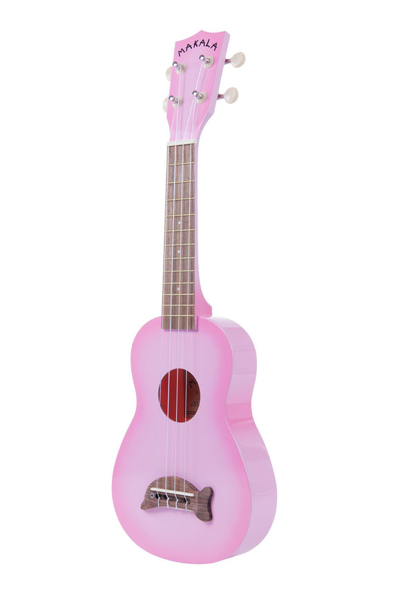 Makala Dolphin Soprano Ukulele - Pink Burst