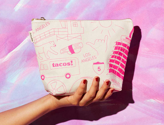 Los Angeles Make Up Pouch Natural