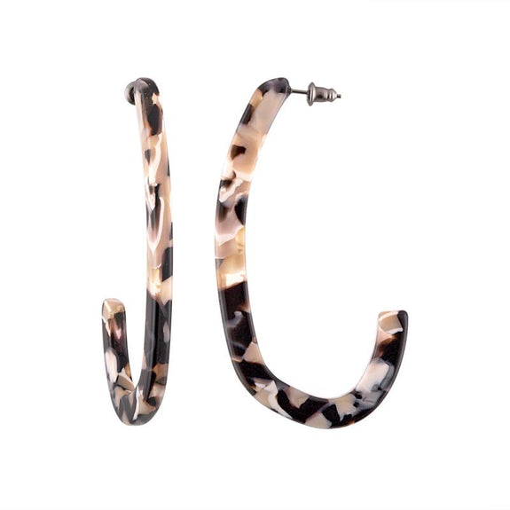 Margot Low Hoops in Abalone