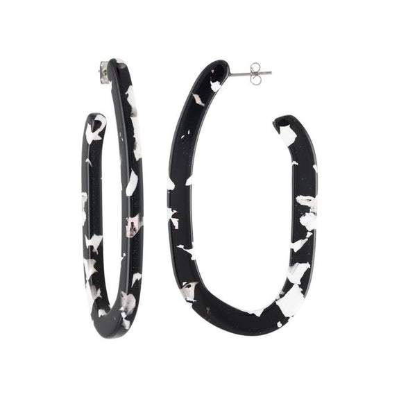 Margot X Hoops in Noir Tortoise