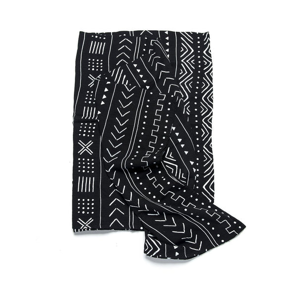 Mudcloth Swaddle Black