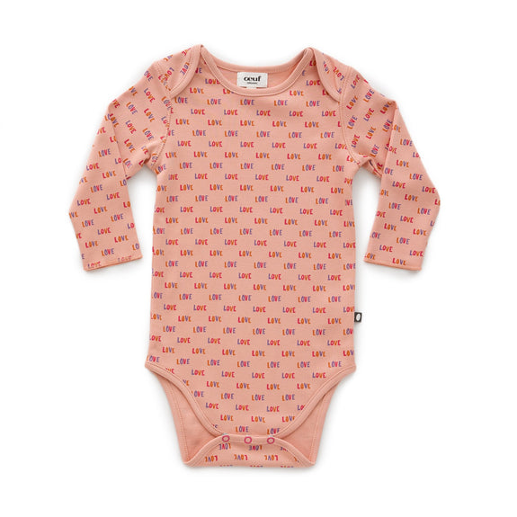 LS Tee Onesie - Peony Love
