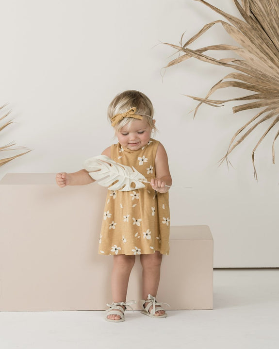 Rylee Hibiscus Layla Dress Saffron