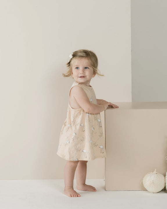 Rylee Flamingos Layla Dress Blush