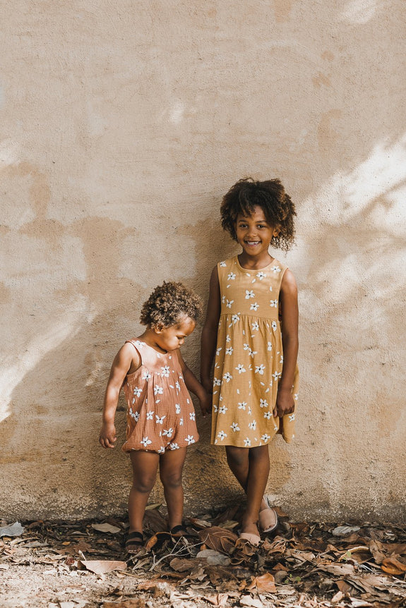 Rylee Hibiscus Layla Dress Saffron