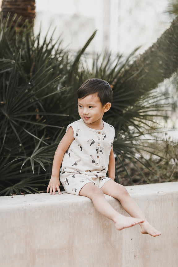 Rylee Toucan Davis Romper Cloud